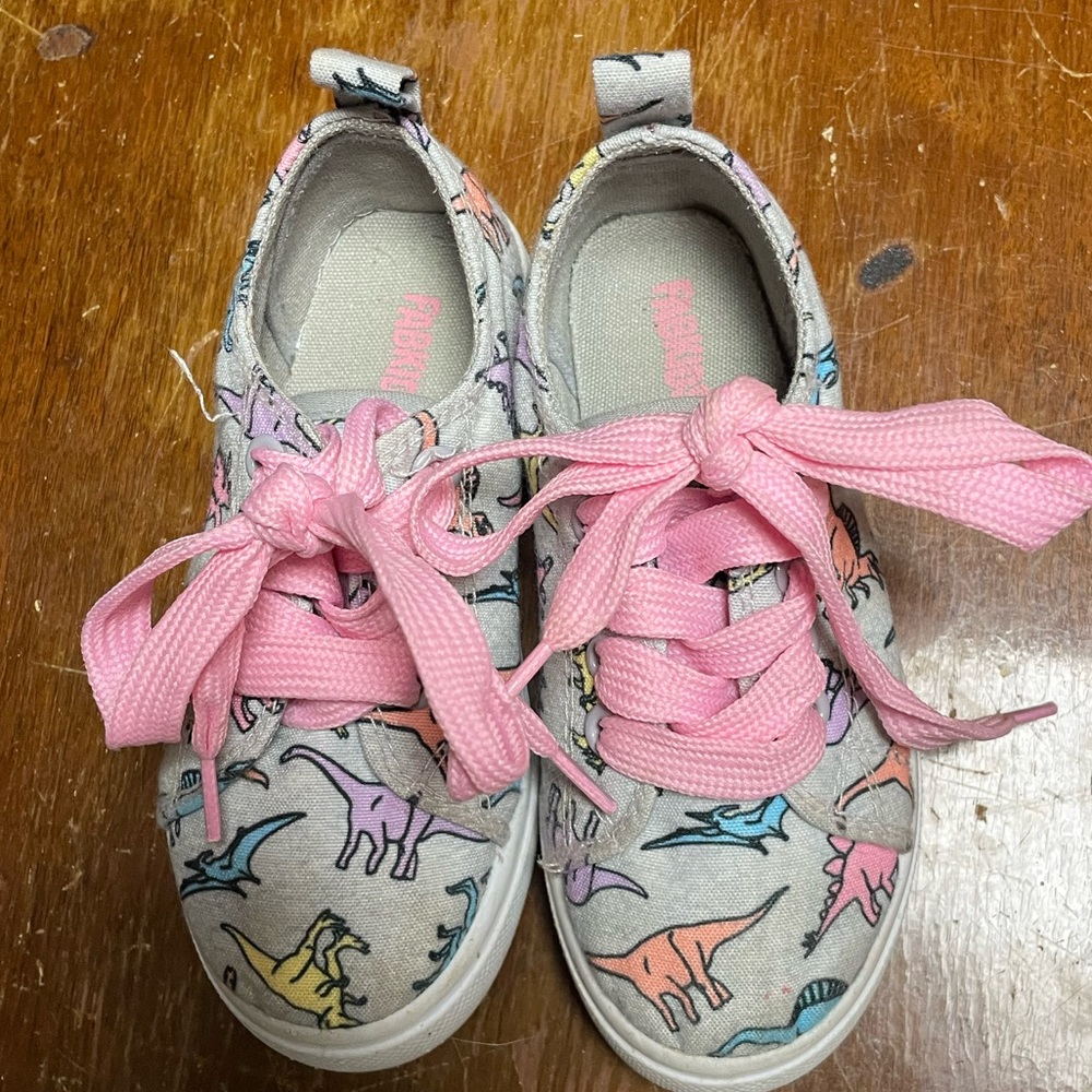 Dinosaur Print canvas tennis shoes size nine
